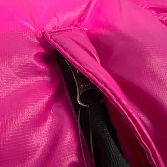 THE NORTH FACE Womens Nuptse Short Jacket Fuchsia Pink Black - Picture 8 of 16